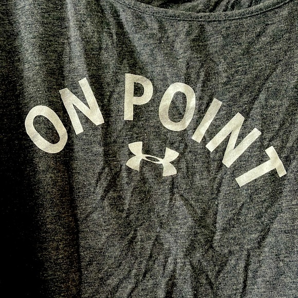 Under Armour Dark Gray Women’s Tank with “On Point” Graphic on Front - Picture 2 of 8